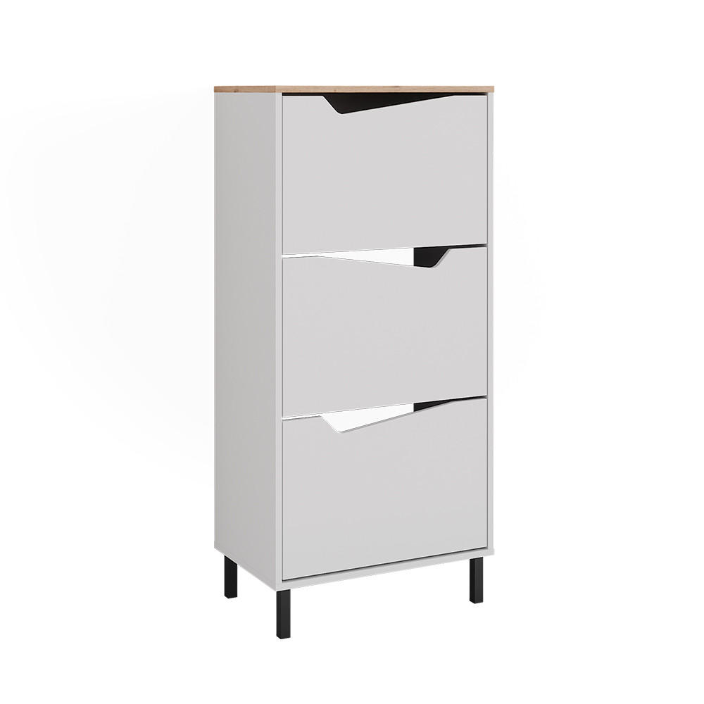 BOTNÍK NA BOTY Marelle Bílá/Artisan - bílá/světle šedá, kompozitní dřevo (60/129.5/38cm) - Vicco