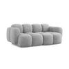2-SITZER SOFA Chenille Stoff Grau - Hellgrau/Schwarz, Holzwerkstoff/Kunststoff (210/72/115cm) - Makamii