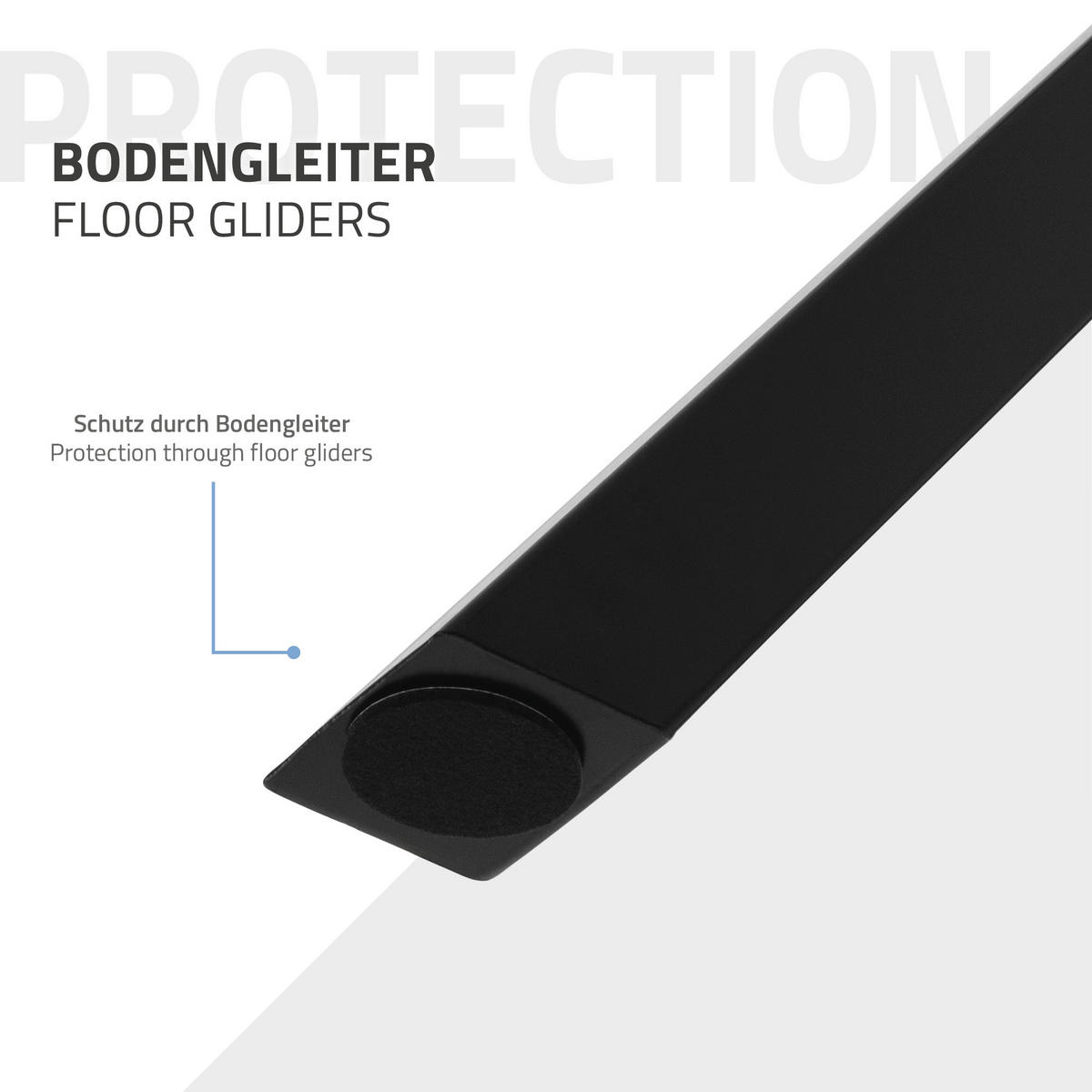 TISCHBEINE 2er Set 60xH72 cm X-Form, Schwarz - Schwarz, Metall (60/6/72cm) - ML-DESIGN