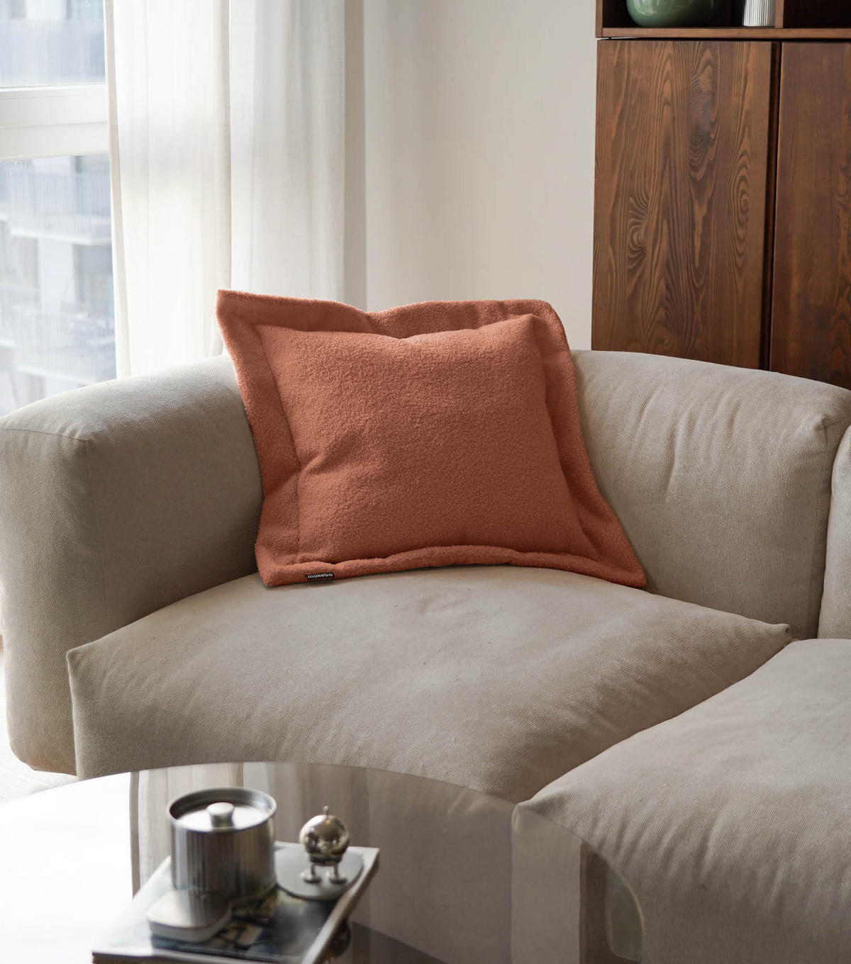 SOFAKISSEN Laze - Orange, Textil (70/8cm) - Mokebo