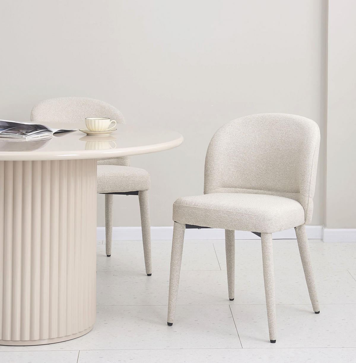 ESSZIMMERSTUHL Coases Beige - Beige, Textil/Metall (50/82/61cm) - Selsey
