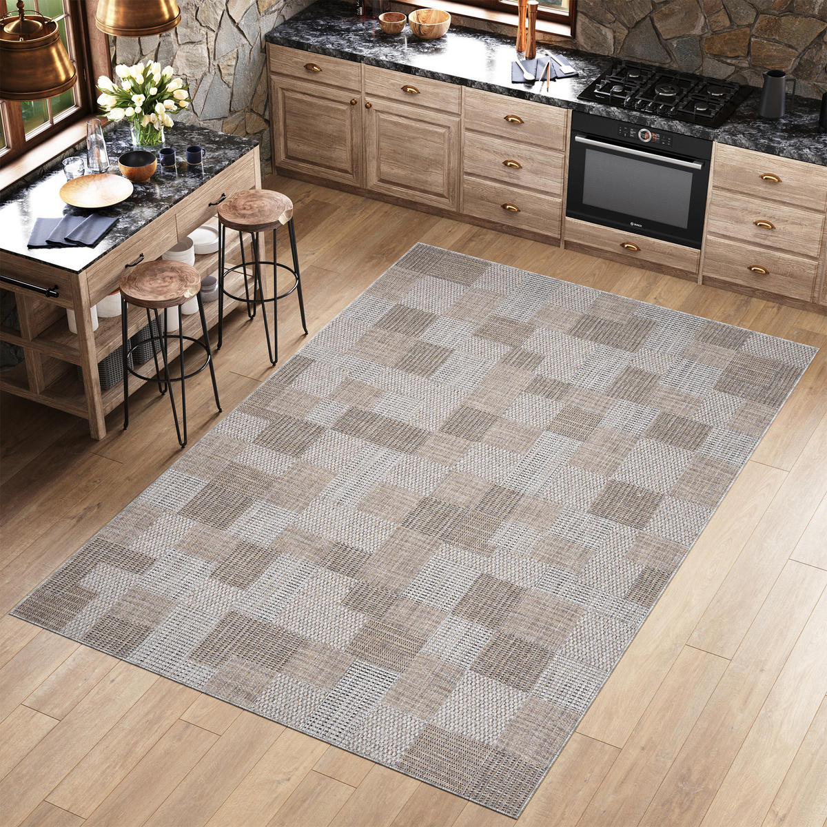 TEPPICH MELISSA Grau 160/230 cm - Grau, Kunststoff (160/230cm) - Tapiso