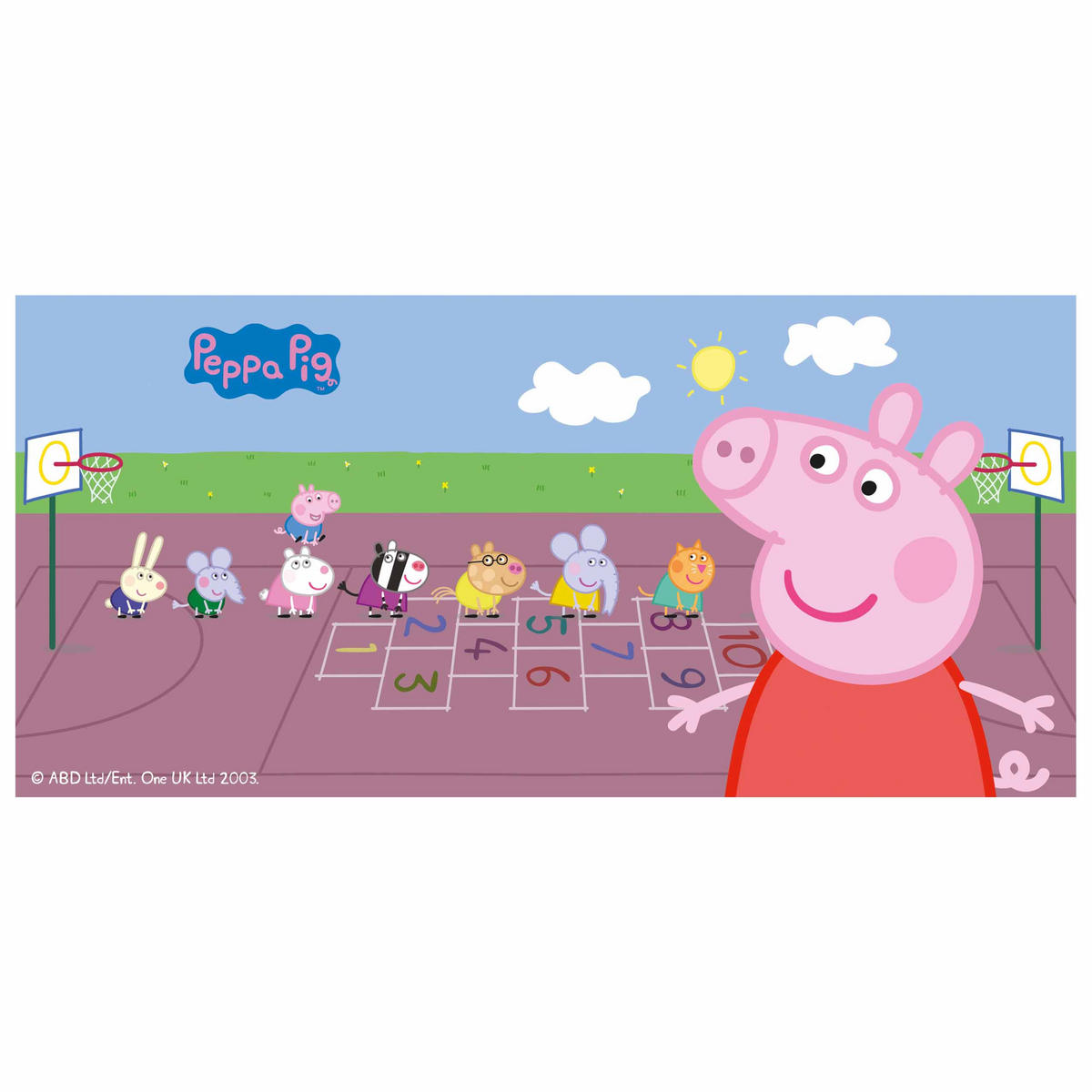 BECHER Peppa Wutz Spielfeld Mehrfarbig 320 ml - Multicolor, Keramik (0.32L) - United Labels