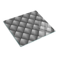 GLASPLATTE 60x52 cm Geometrische Figuren - Schwarz, Glas (60/0.4/52cm) - TULUP