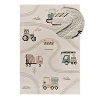 KINDERTEPPICH Beige Clown 120/170 cm - Multicolor/Weiß, Textil (120/170cm) - Atticgo