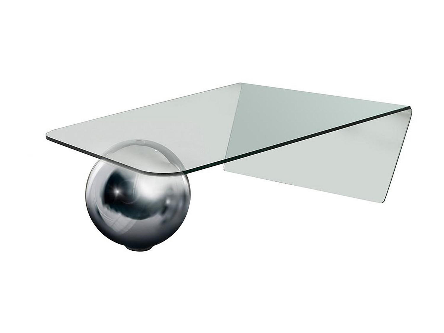 COUCHTISCH - Glas & Stahl - MUNDO - Transparent, Glas (132/76/36cm) - Vente-Unique