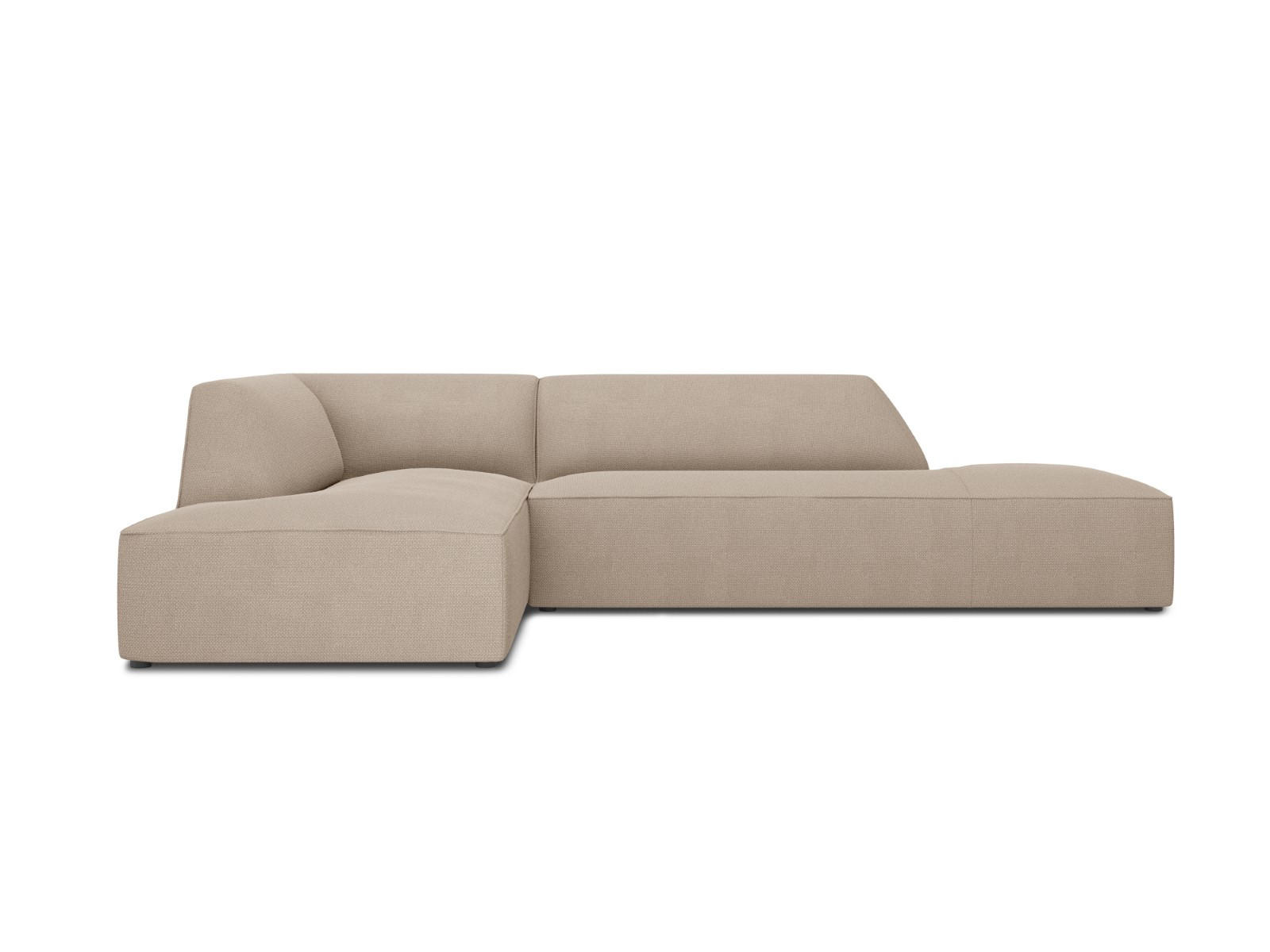 ECKSOFA links Ruby aus strukturiertem Stoff dunkelbeige 4 Sitzplätze - Taupe, Textil (180/273cm) - Micadoni