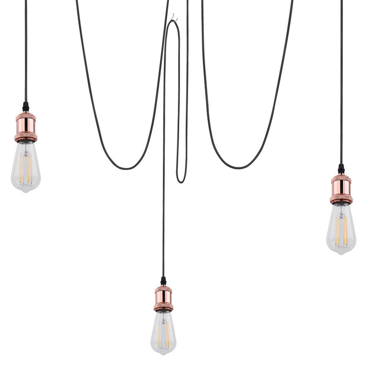 HÄNGELEUCHTE Metall Kupfer 3-flammig - Kupferfarben, Metall (11.7/11.7/200cm) - Globo Lighting