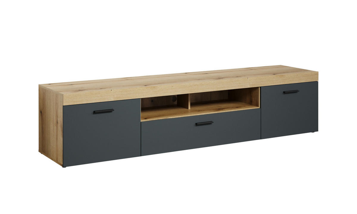 LOWBOARD Tyler Eiche Dekor - Eichefarben, Holzwerkstoff (230/52/52cm) - Trendteam