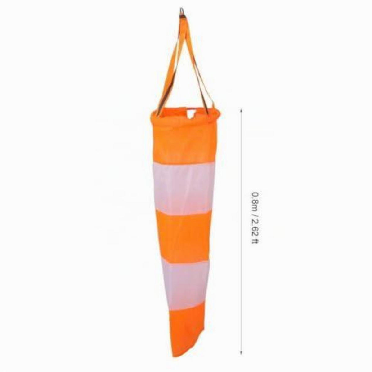 WINDSACK Rot-Weiß fluoreszierend 0,8 m - Multicolor, Textil (1/1/1cm)