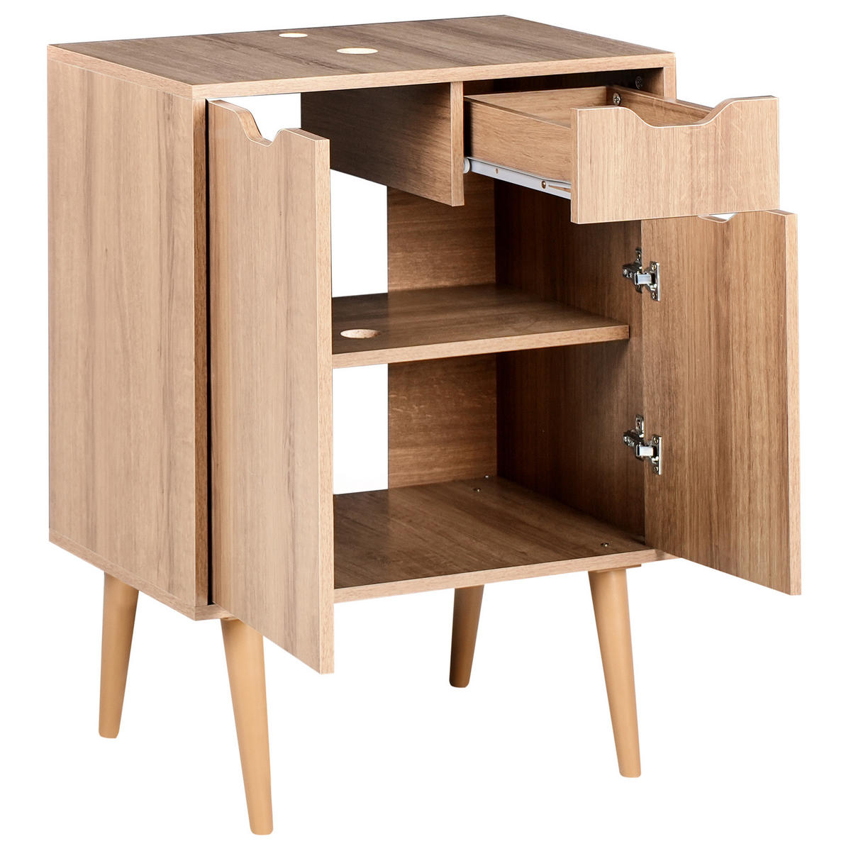 WASCHBECKENUNTERSCHRANK 60 cm Hellbraun Canoas - Hellbraun, Holzwerkstoff (60/80/39cm) - Beliani