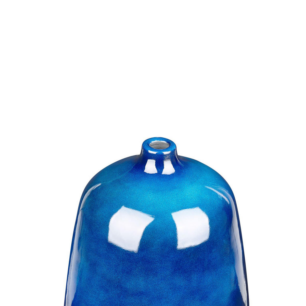 BLUMENVASE Terrakotta blau Vitoria - Blau, Stein (45cm) - Beliani