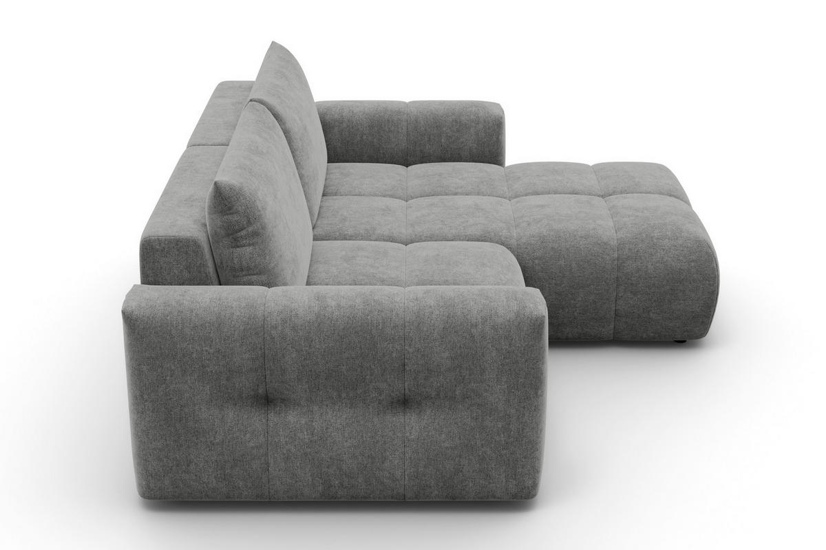 ECKSOFA VERONA 3-Sitzer rechts, Grau - Schwarz/Grau, Holz/Textil (224/173cm) - Courtois Laville
