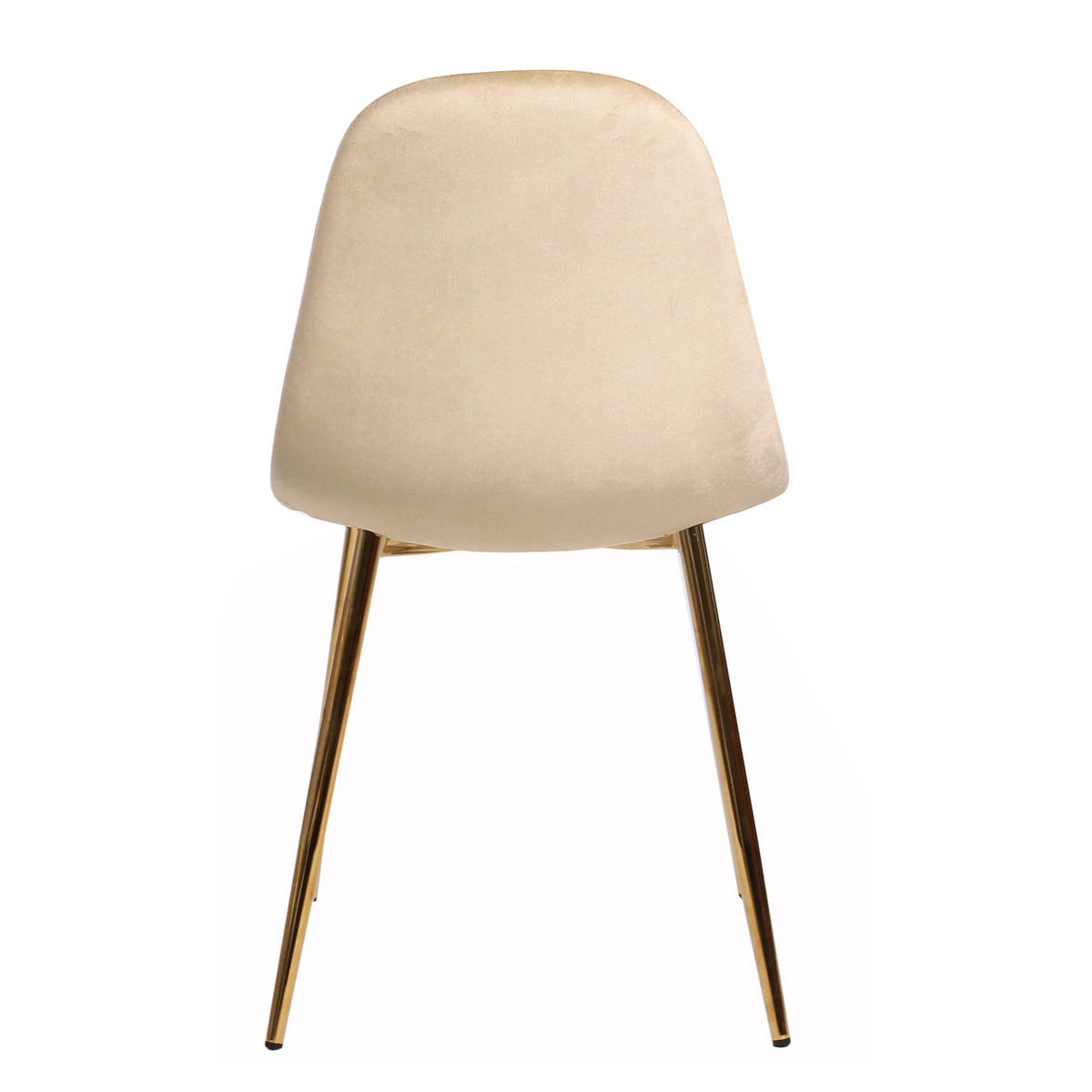 ESSZIMMERSTUHL-SET - Samt - Beige, Textil/Metall (45/86/54cm) - home24