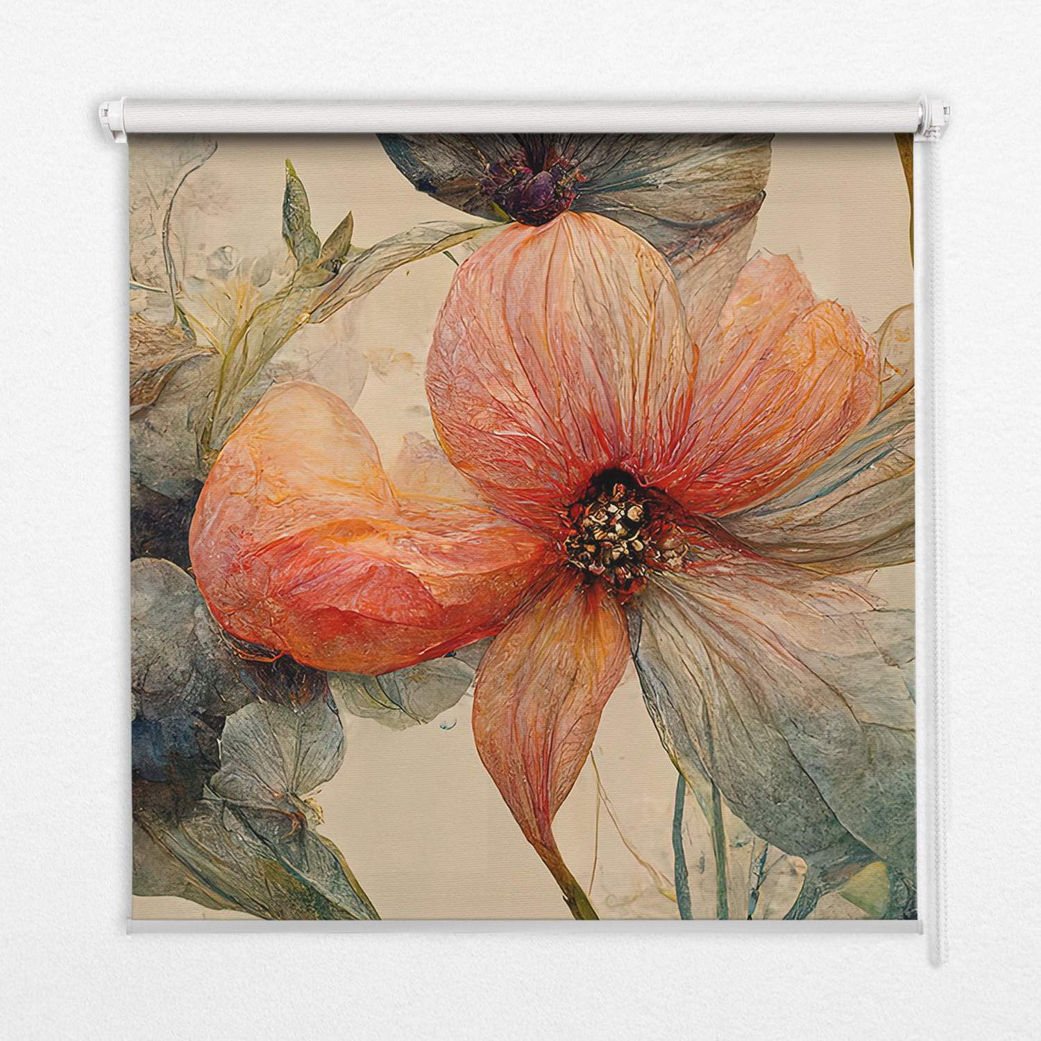 TULUP VNITŘNÍ roleta - okenní roleta - roleta - 100x100 cm - Květ