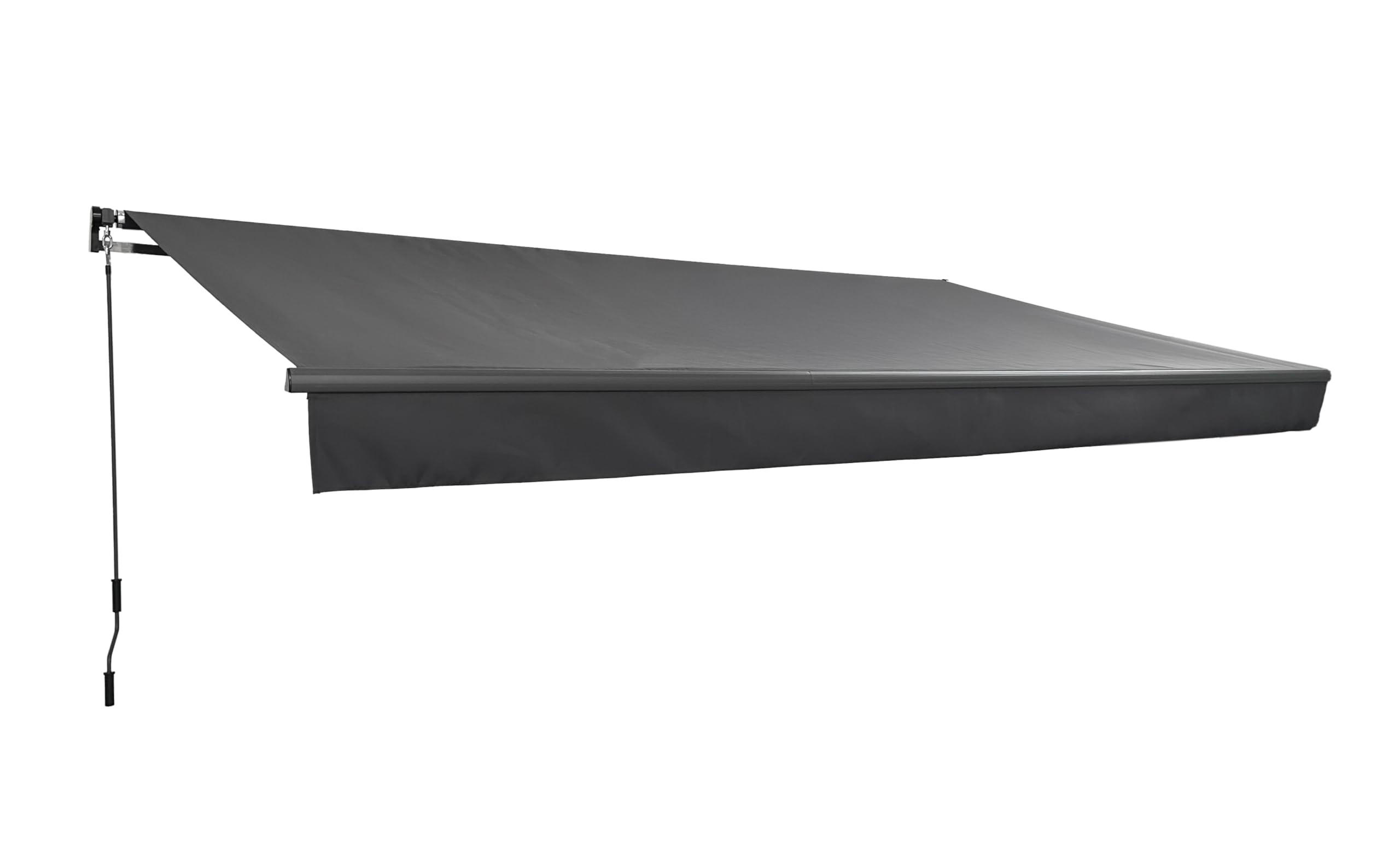 GELENKARMMARKISE Insbruk 495x300cm Anthrazit Balkonmarkise Gelenkmarkise - Anthrazit, Kunststoff (300/20/495cm) - DELUKE