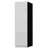 HÄNGESCHRANK Florence W2/20 Schwarz / RAL 9003 signalweiß HG 20 / 32,5 / 72cm - Türanschlag links - Weiß Hochglanz/Schwarz, Holz/Holzwerkstoff (20/72/32.5cm) - Feldmann-Wohnen