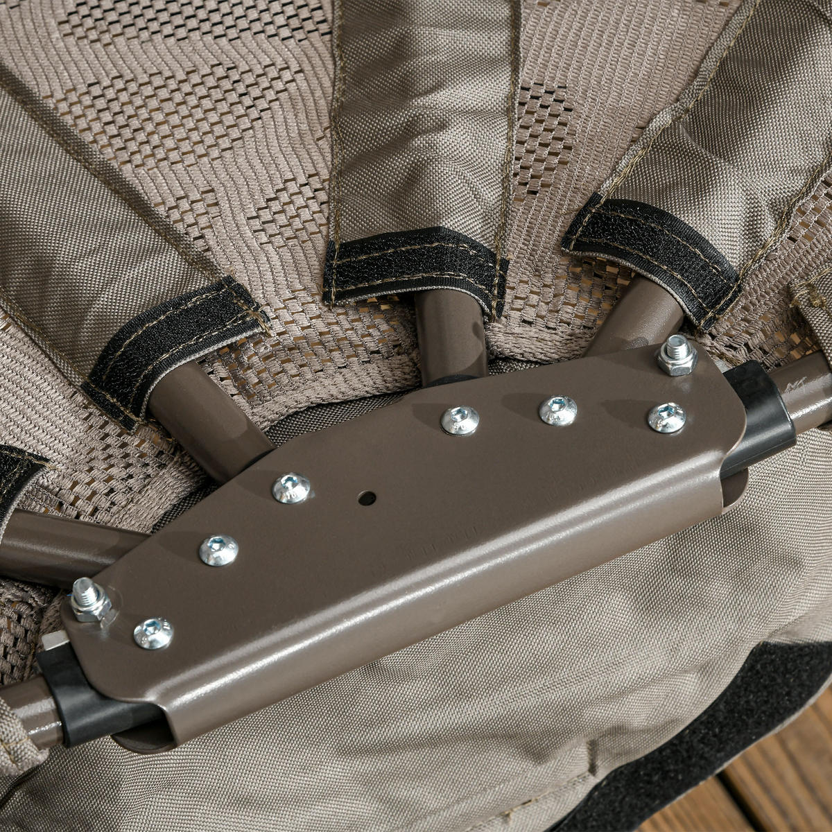 HÄNGESESSEL, Stahl, Polyester, Sand - Sandfarben, Kunststoff/Metall (103/172/130cm) - Outsunny