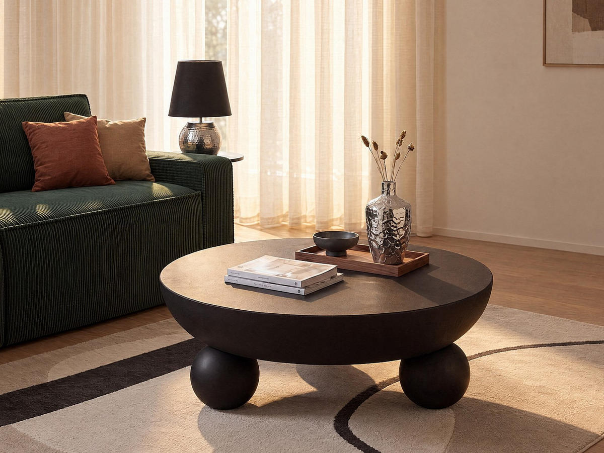 COUCHTISCH - 85 x 85 - metall - schwarz Silida - Schwarz, Metall (85/85/30cm) - Vente-Unique