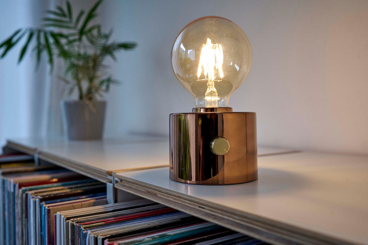 LED-TISCHLAMPE Vintage Edison dimmbar 10x9x16cm 2er-Set Bronze - Bronzefarben, Kunststoff (10/8.7/16cm) - Northpoint
