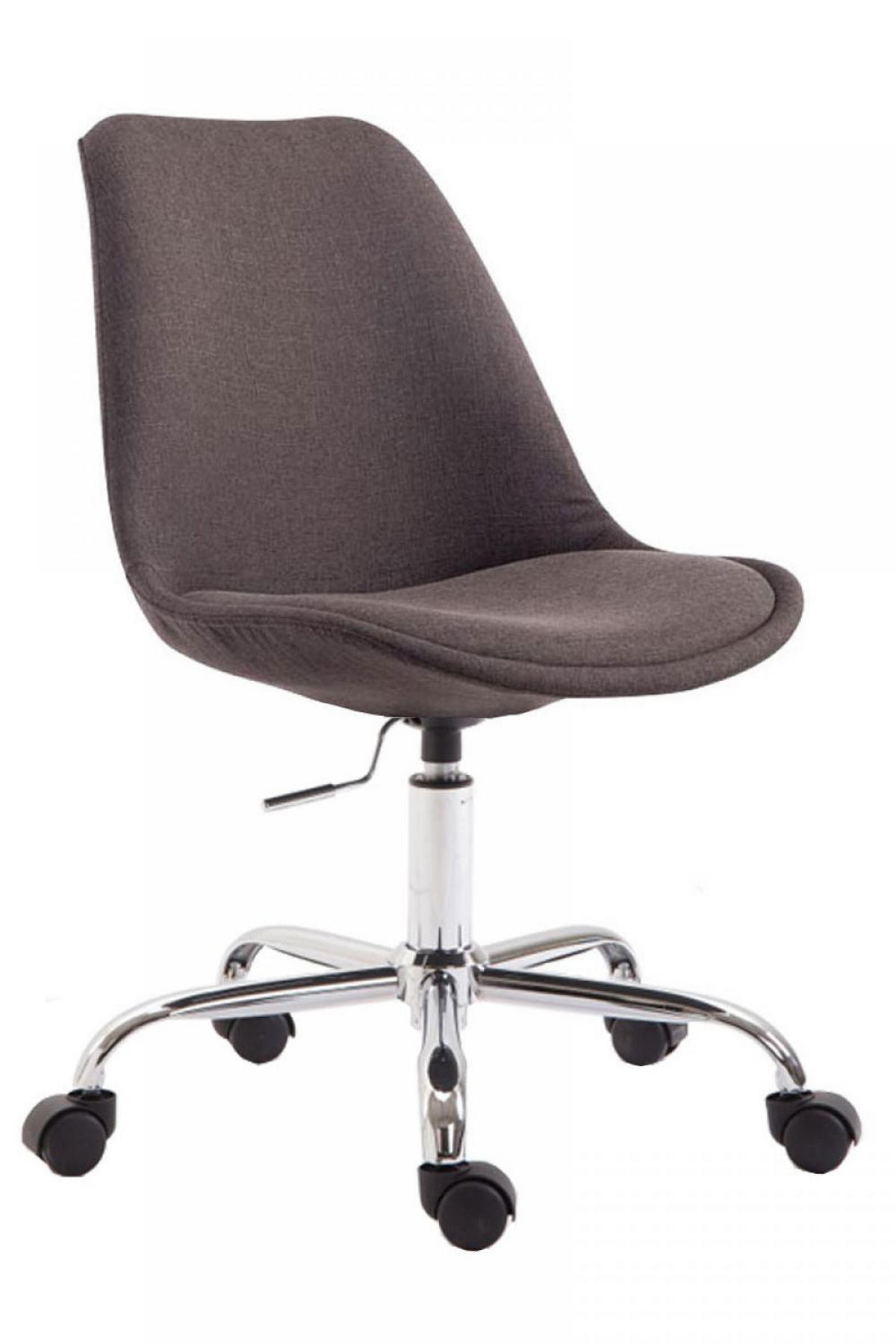 DREHSTUHL Stoff Dunkelgrau - Chromfarben/Dunkelgrau, Textil/Metall (48/81/54cm) - CLP