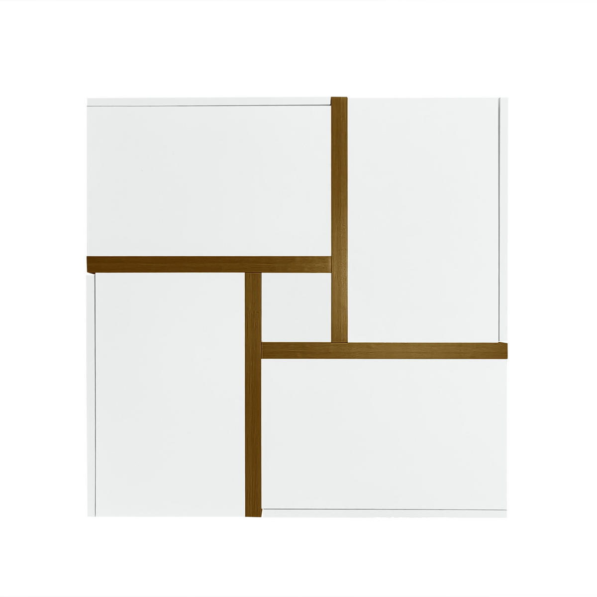 COUCHTISCH Weiß mit 4 Schubladen 78/78/34.8 cm - Weiß, Holzwerkstoff (78/78/34.8cm) - Urban Meuble