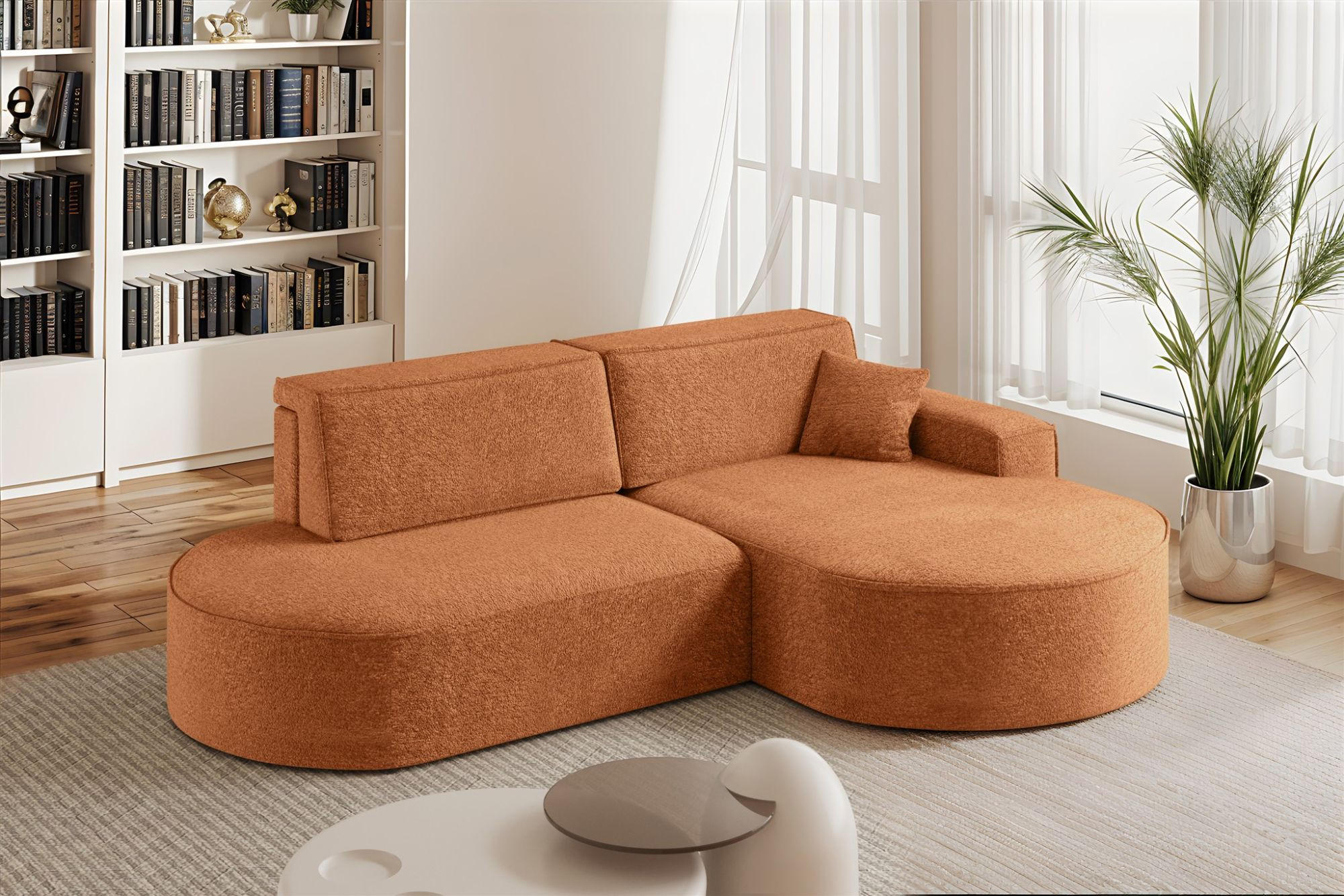 ECKSOFA Venedig Mit Schlaffunktion - Braun, Holzwerkstoff/Textil (278/179cm) - Fun Möbel
