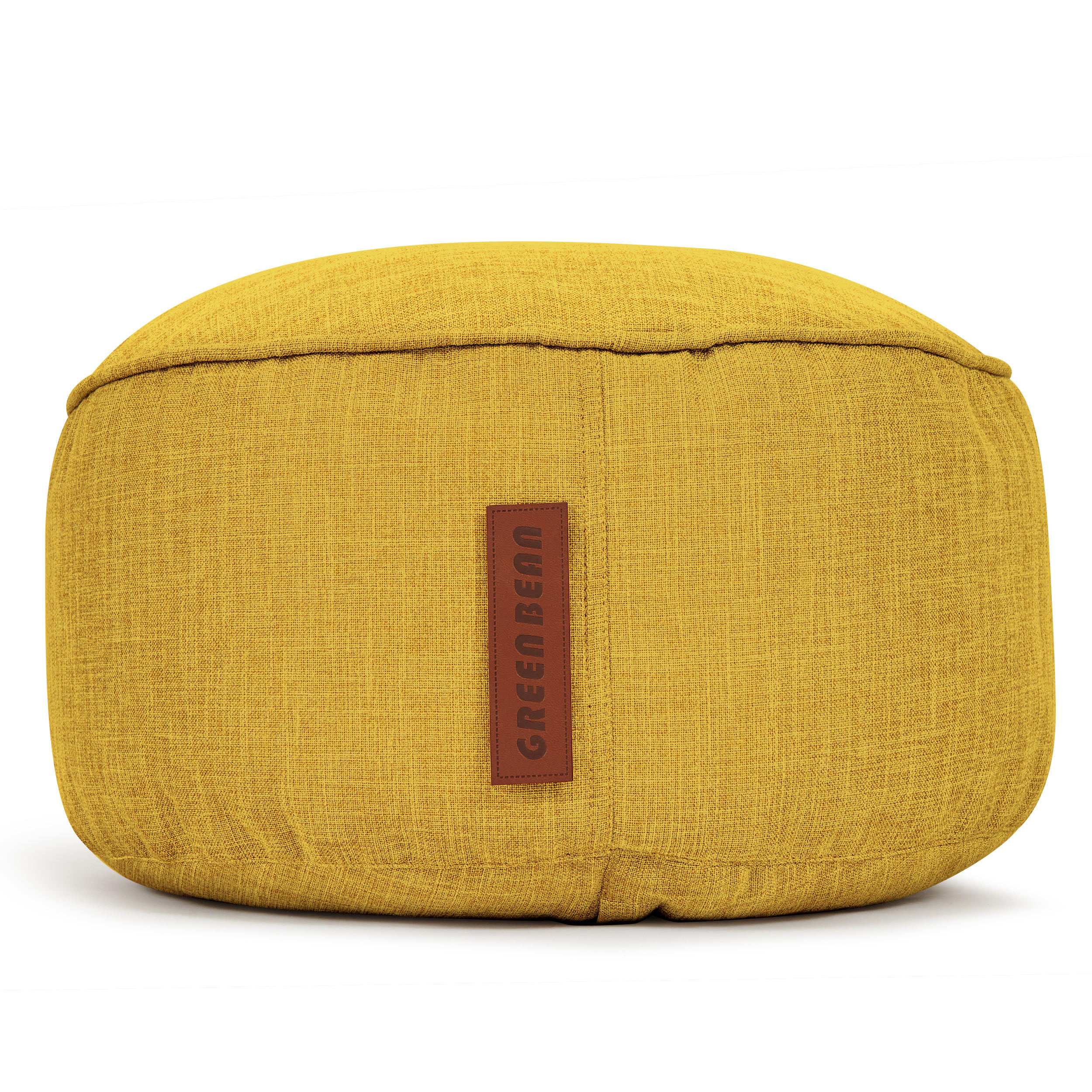 SITZSACK-HOCKER "Home Linen" 45x25cm - Gelb, Textil (45/25/45cm) - Green Bean