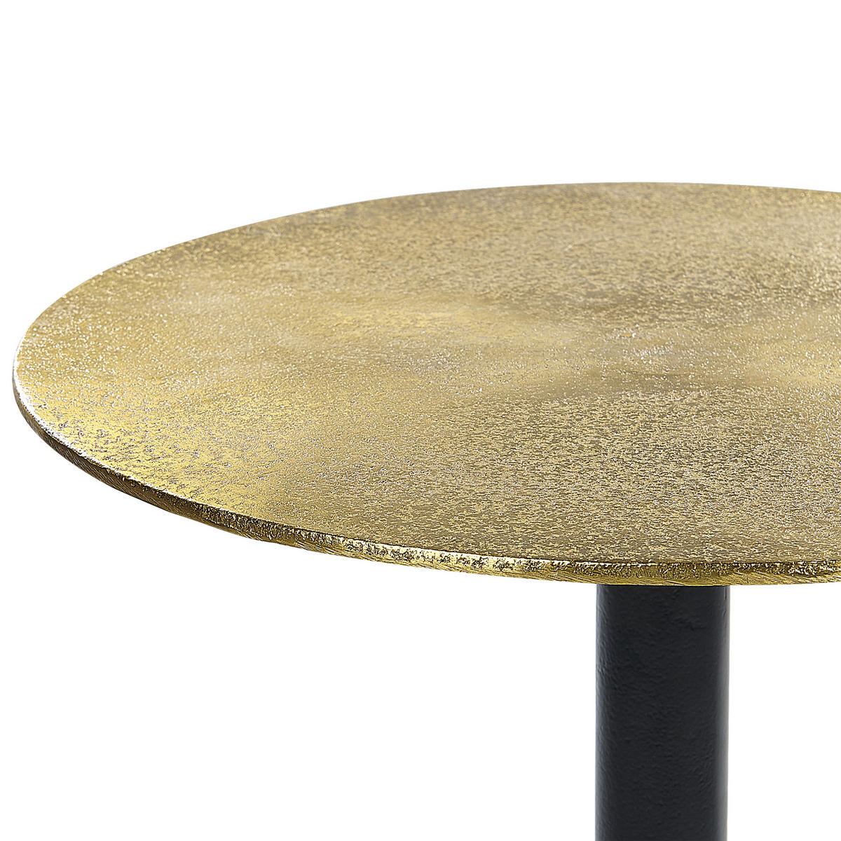 BEISTELLTISCH Aluminium gold/schwarz rund 36 cm Tanami - Goldfarben/Schwarz, Metall (36/36/48cm) - Beliani
