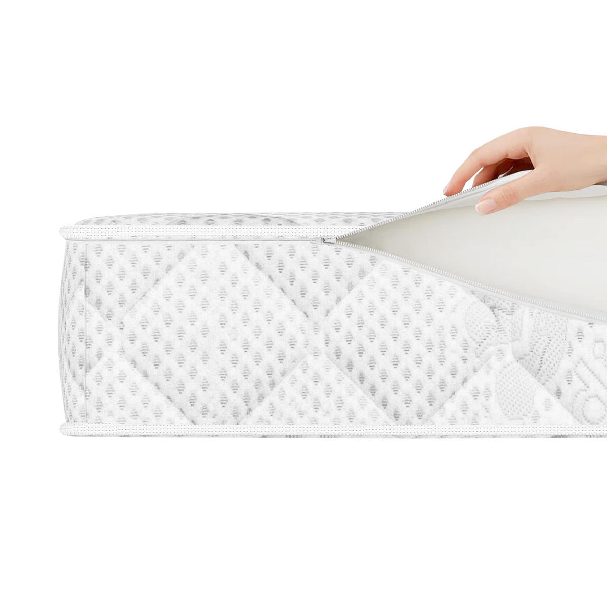 POLSTERBETT Motti 90x200, Einzelbett mit Bettkasten und Taschenfedernmatratze 20 cm, Cappuccino - Cappuccino, Holzwerkstoff (90/200cm) - Beautysofa
