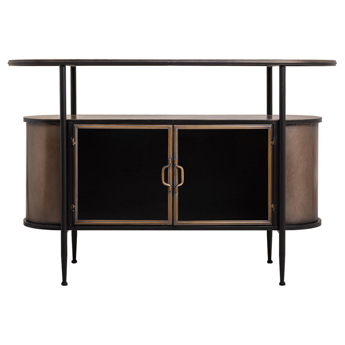 SIDEBOARD aus Metall 121x42x80 cm - Braun, Metall (121/80/42cm) - Wanderlust