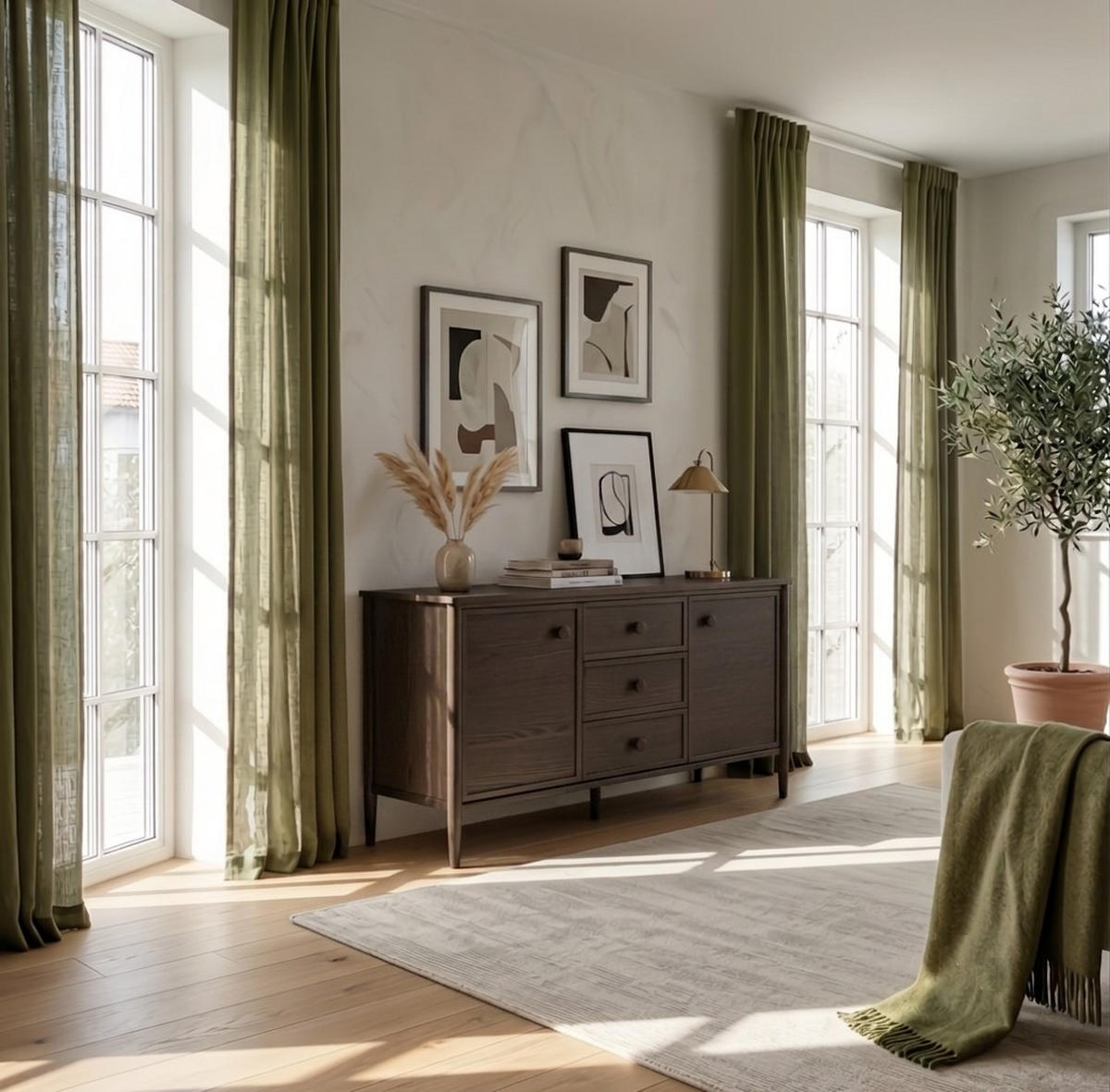 SIDEBOARD Rose, Eichenholz und Eichenfurnier, Espresso - Braun, Holz (150/80/45cm) - WOODEK