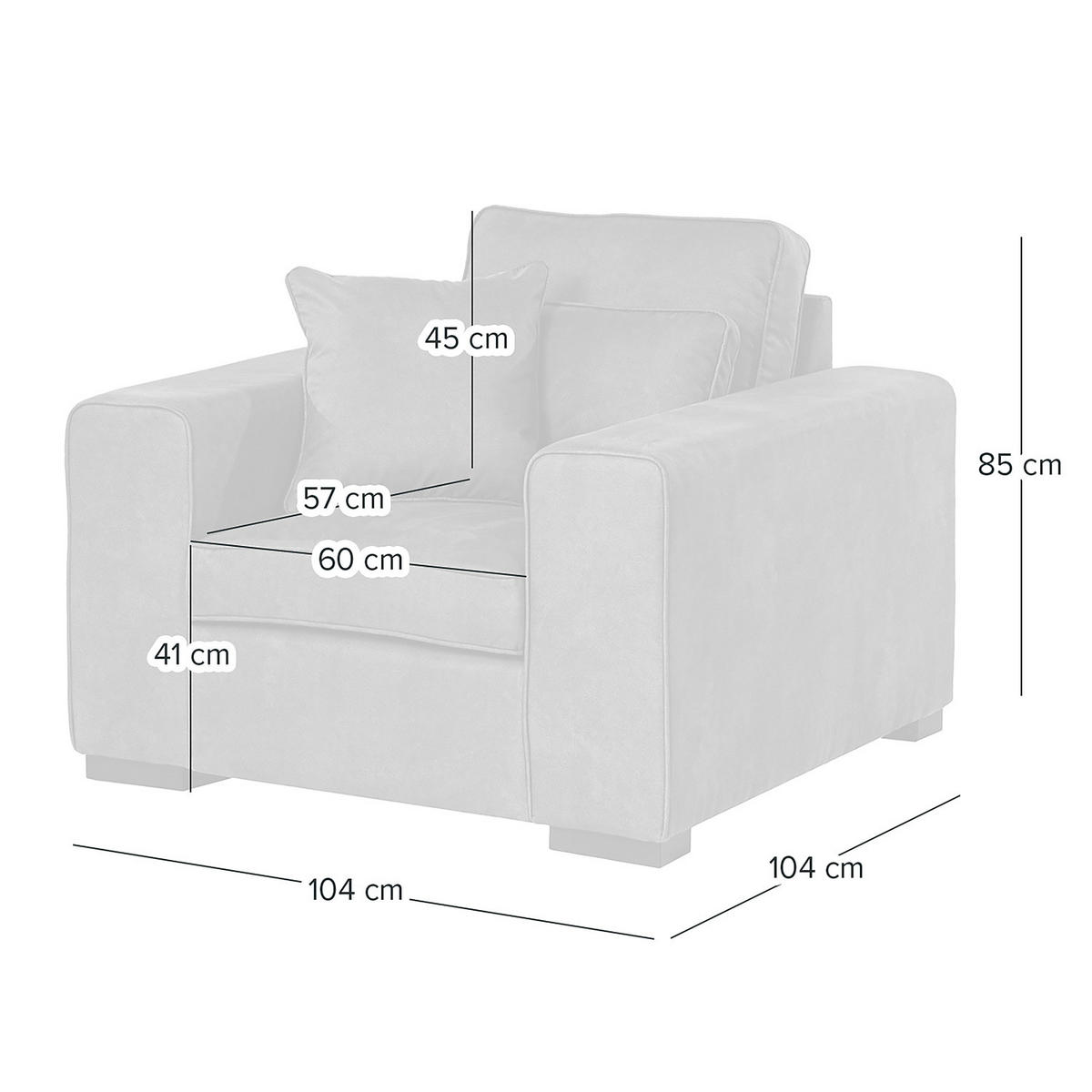 SESSEL - Buchefarben/Creme, Holz/Buchenholz (104/85/104cm) - home24