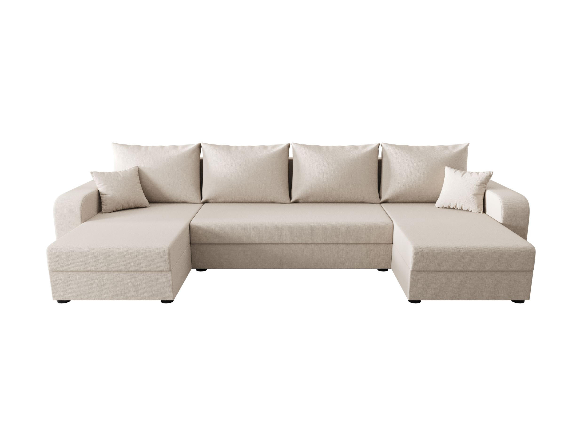WOHNLANDSCHAFT HEWLET U BIS Cosmic 10 mit Schlaffunktion - Beige, Textil (305/90/140cm) - Bedante
