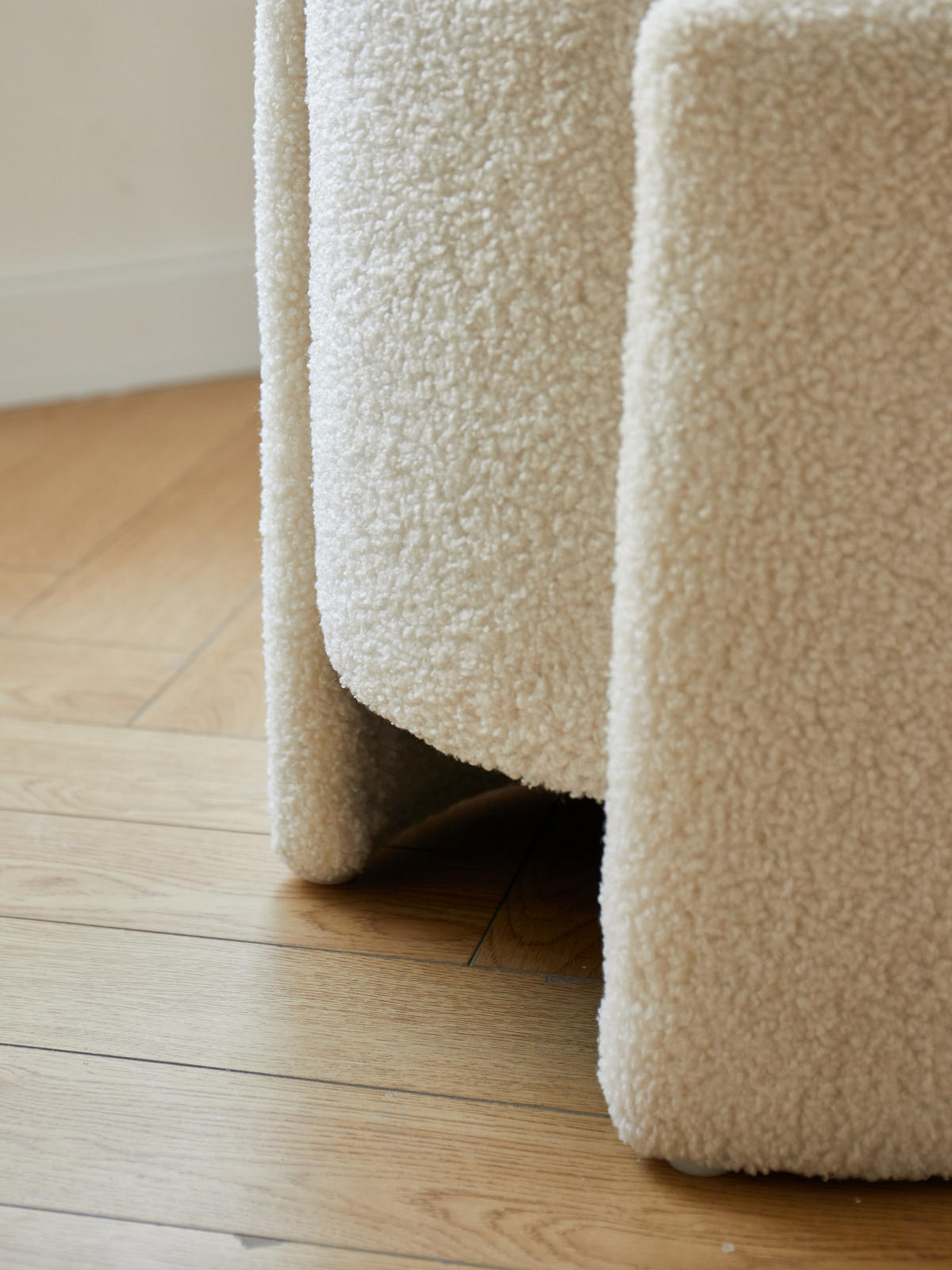 POUF Wolle Weiß - Weiß, Textil (40/42/40cm) - Nordlys