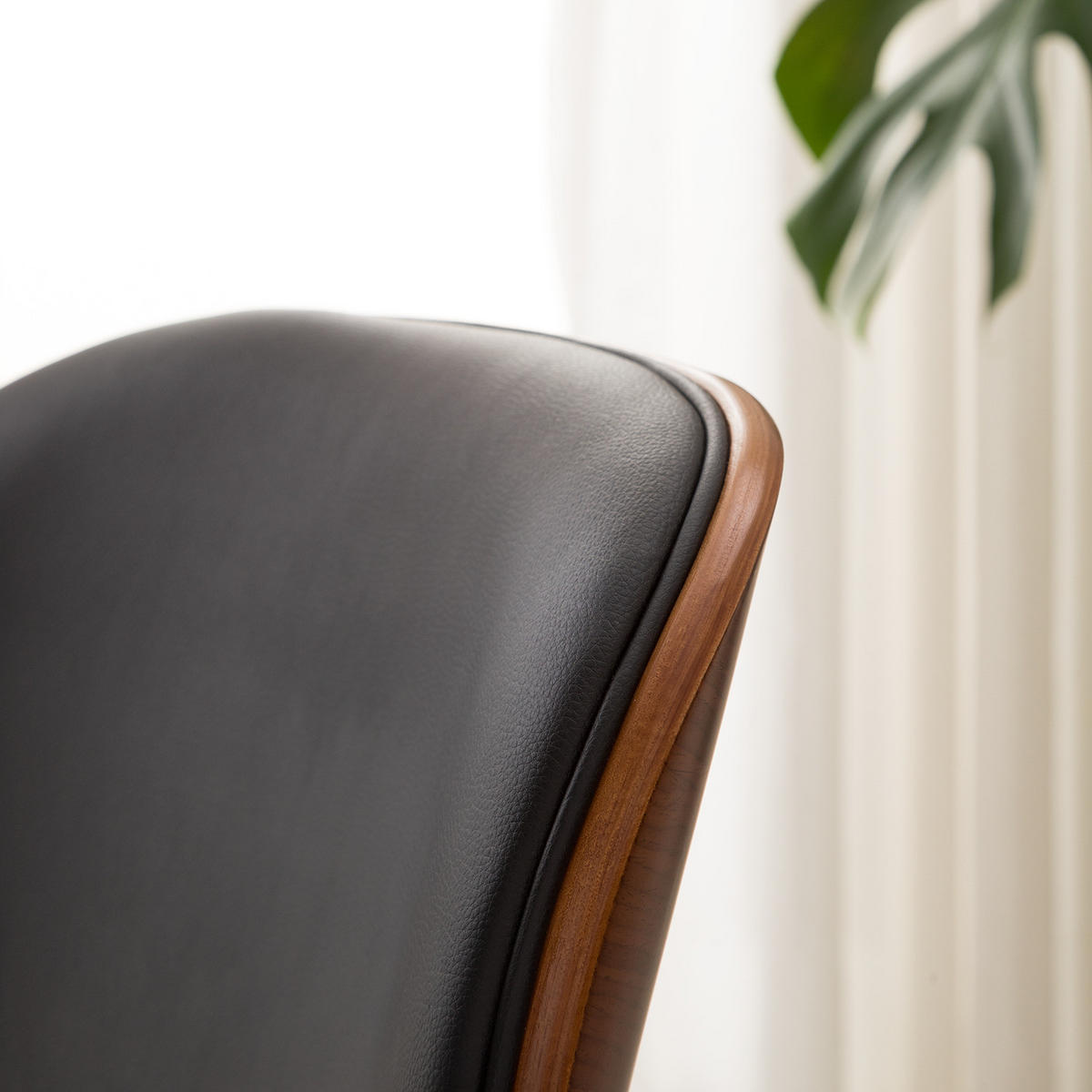 ESSZIMMERSTUHL - Kunstleder / Eisen, 2er-Set - Schwarz, Kunststoff (51/79/57cm) - home24