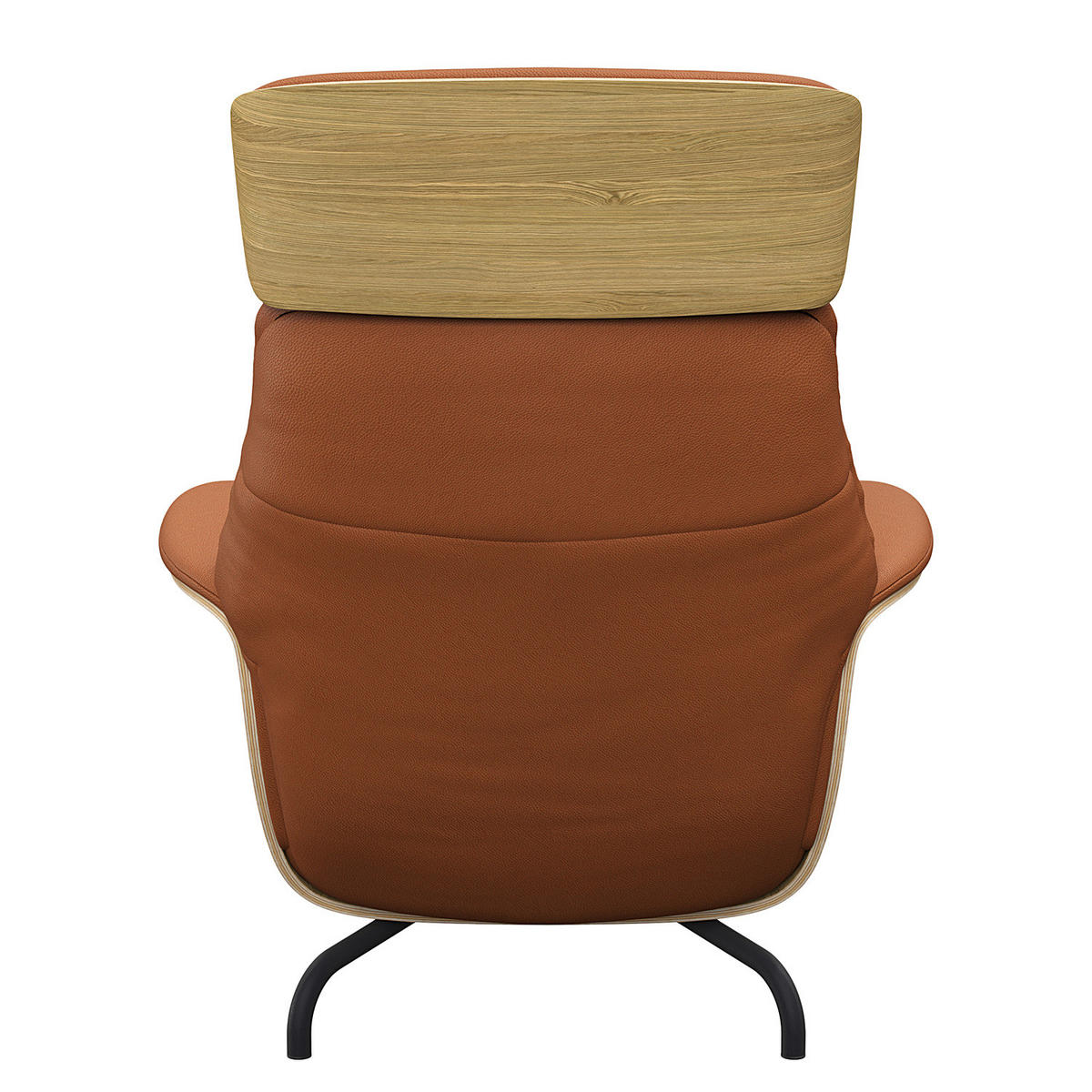 RELAXLIEGE - Echtleder - Kastanienfarben/Schwarz, Leder/Metall (83/103/147cm) - home24