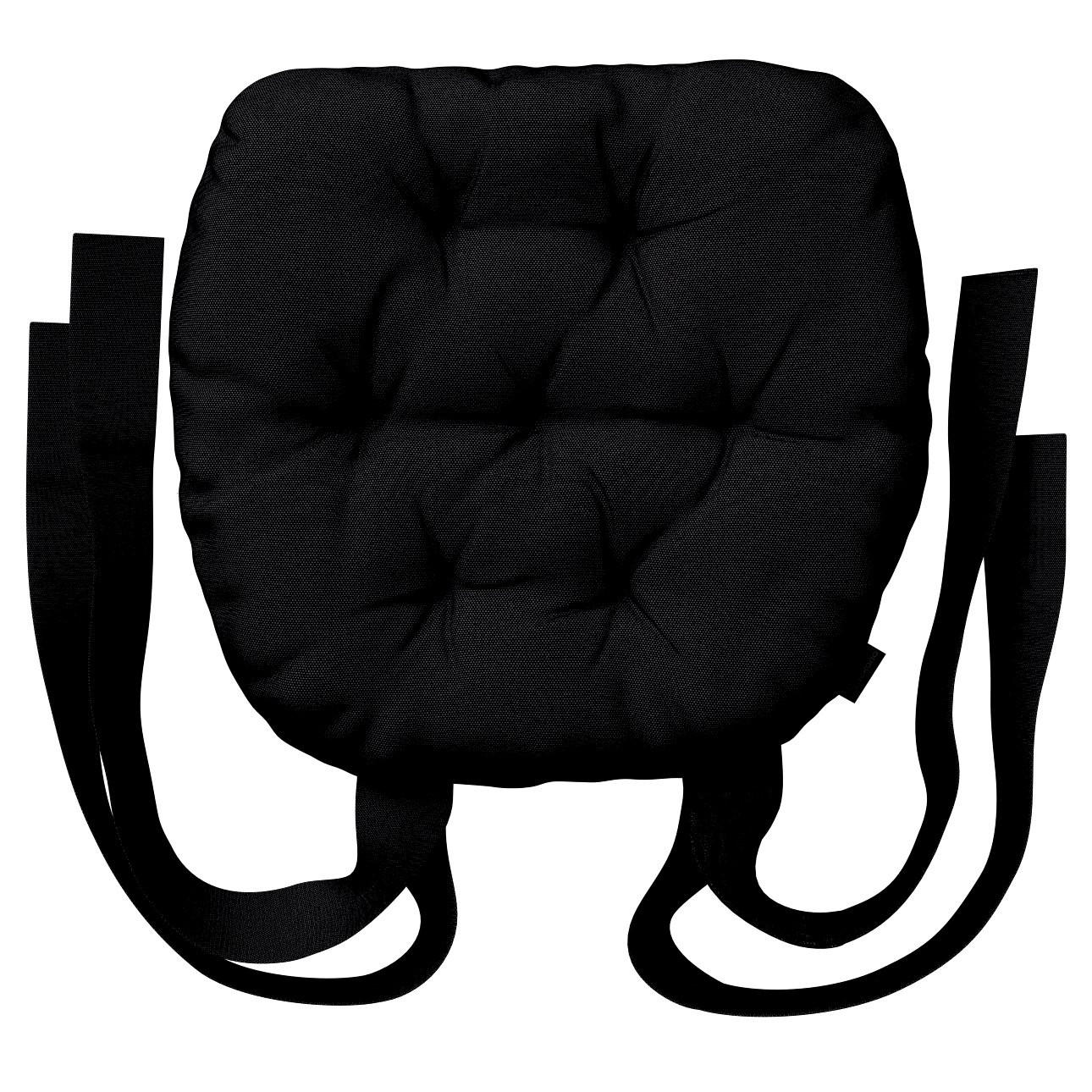 STUHLKISSEN Etna schwarz, 40x37x8 cm - Schwarz, Textil (37/40/8cm) - Dekoria