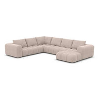 WOHNLANDSCHAFT Casaluna U-Form Beige Strukturstoff - Beige, Kunststoff (338/88/267cm)