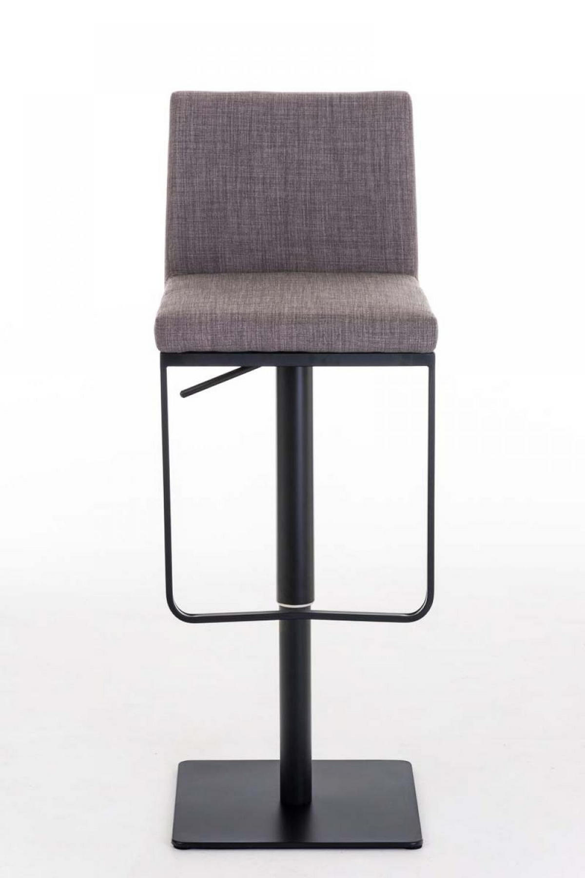 BARHOCKER 2er Set Stoff Grau - Schwarz/Grau, Textil/Metall (42/86/44cm) - CLP