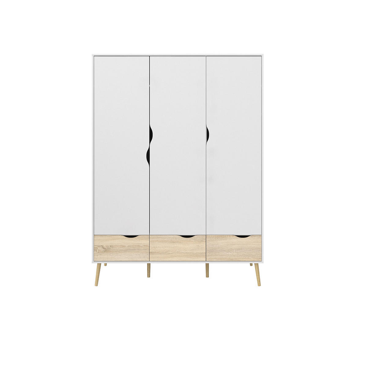 KLEIDERSCHRANK weiß - Weiß, Holzwerkstoff (147/200/58cm) - ebuy24