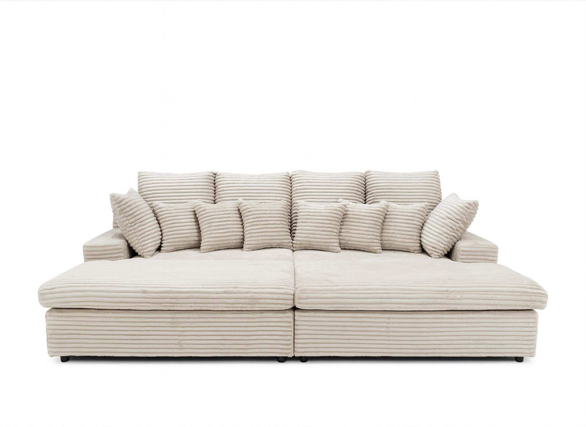 SOFA Arosa - Beige, Holzwerkstoff/Textil (286/103/170cm) - Fun Möbel