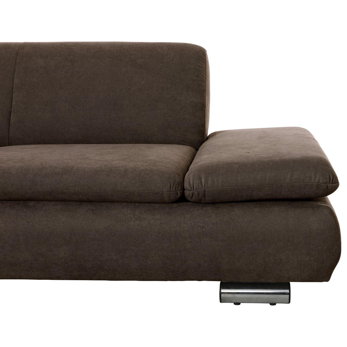 ECKSOFA mit Ottomane links Kaye Flachgewebe schoko - Mokka, Kunststoff (190/270cm) - 58aufmkessel