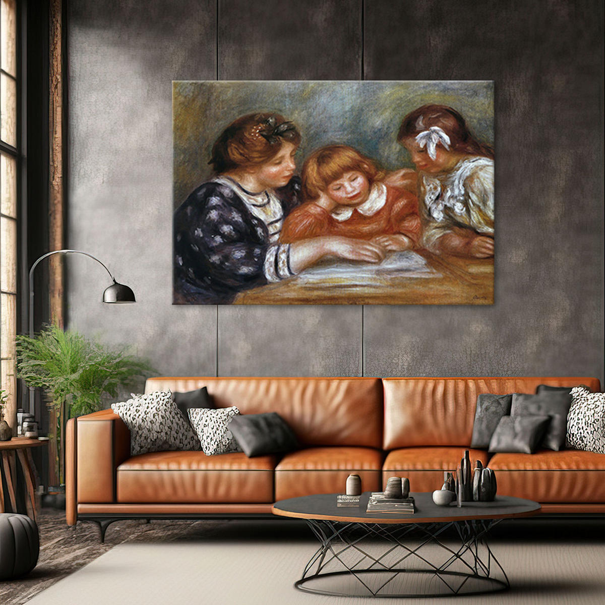 WANDBILD unterrichtsstunde auguste renoir - Multicolor, Textil (60/40cm) - Feeby