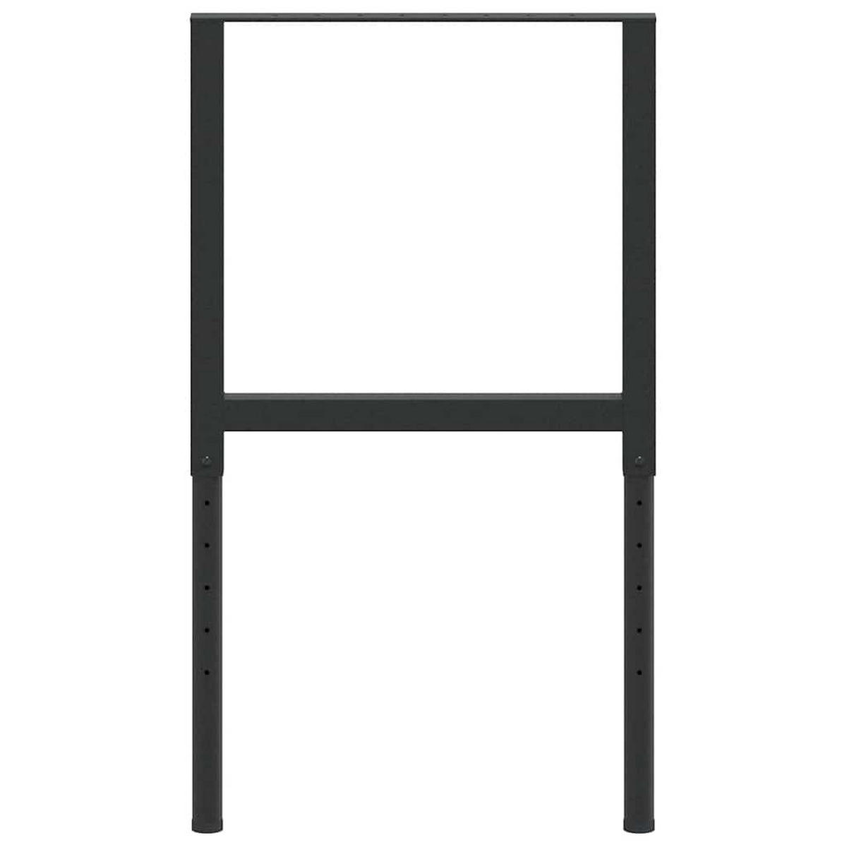 WERKBANKGESTELL Verstellbar 2 Stk. Metall 55/(69-95,5) Cm - Schwarz, Metall (55/95.5/4cm) - vidaXL