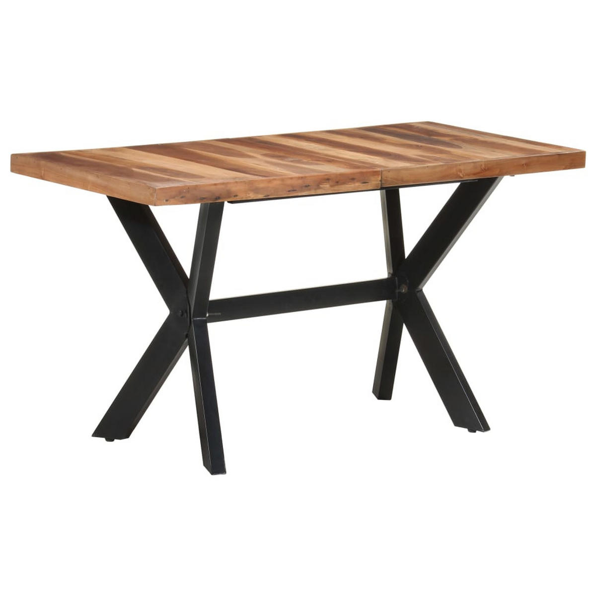ESSTISCH 140/70/75 Cm Massivholz Honigfarben - Braun, Holz (140/70/75cm) - vidaXL
