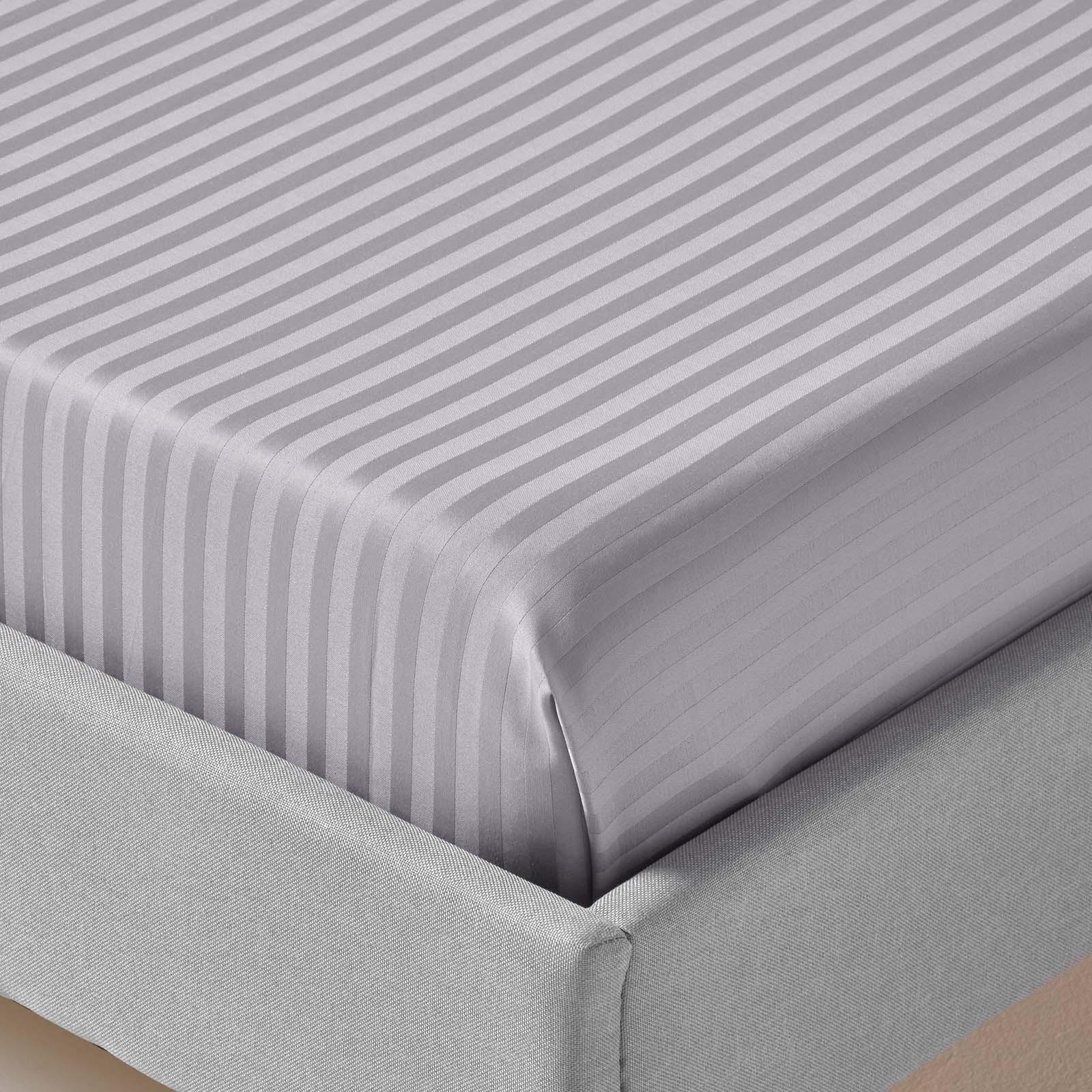 DAMAST-BETTLAKEN ohne Gummizug, 100% Ägyptische Baumwolle - Grau, Textil (178/255cm) - Homescapes