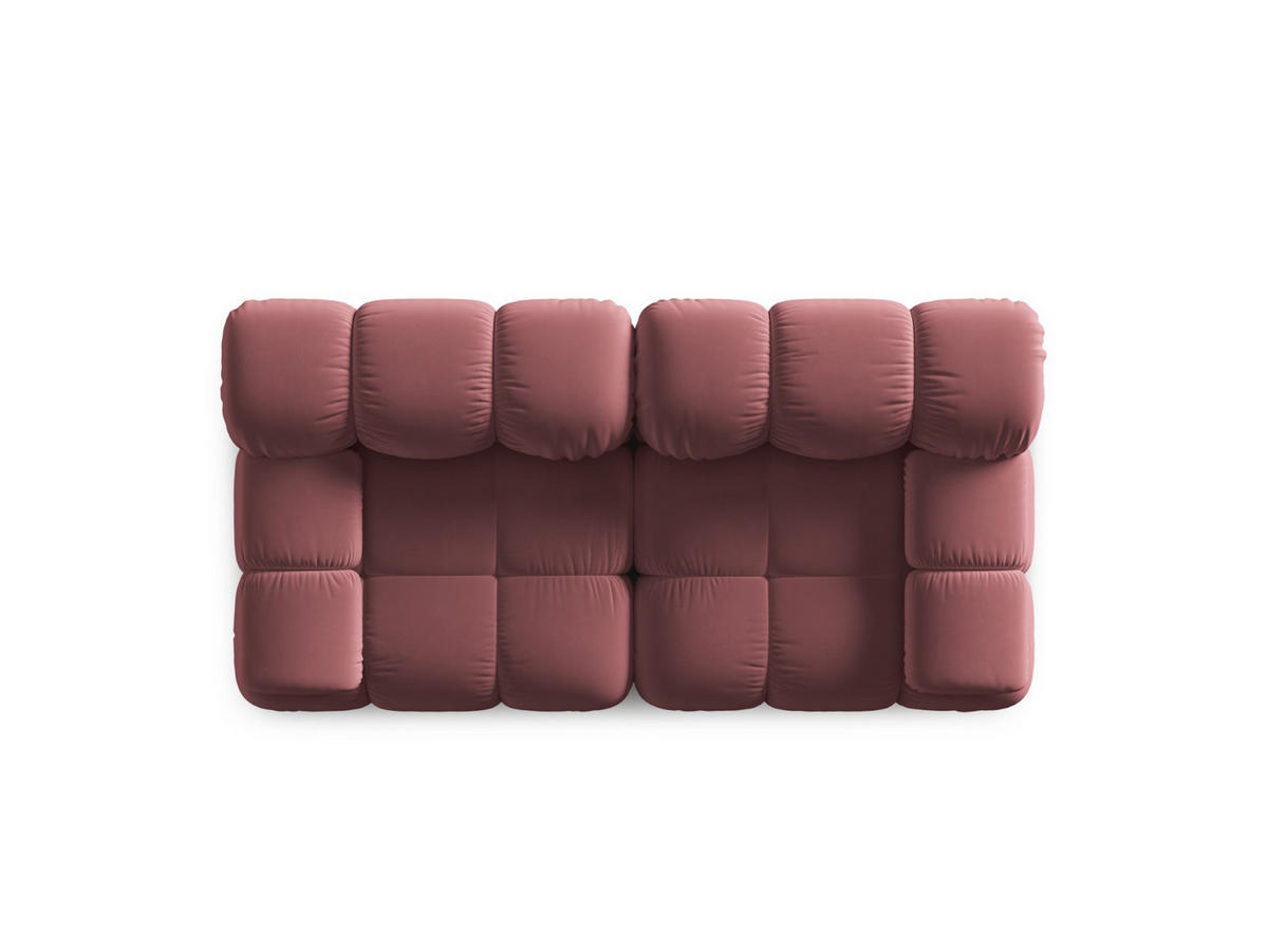 MODULARES-SOFA Bellis aus Samt rosa 2 Sitzplätze - Pink, Textil (94/63/188cm) - Micadoni