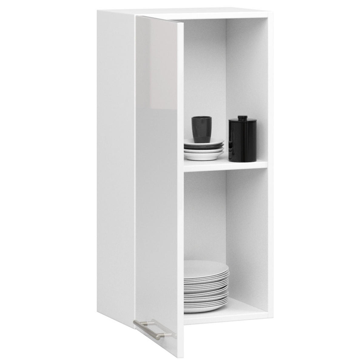 HÄNGESCHRANK Weiß, Weiß Glanz 72/40/30 - Weiß Hochglanz/Weiß, Holzwerkstoff (40/72/30cm) - RAUMHIRSCH FURNITURE