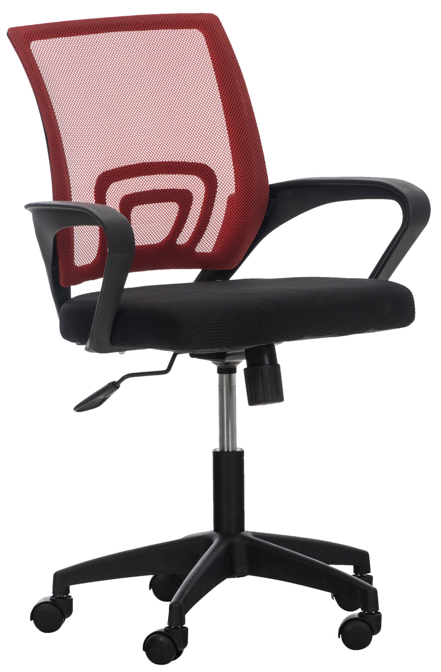 BÜROSTUHL Audrey mit Netzbezug, Rot - Rot, Kunststoff/Textil (62/95/50cm) - TPFLiving